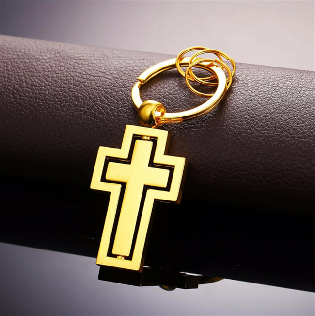 customized cross keychain