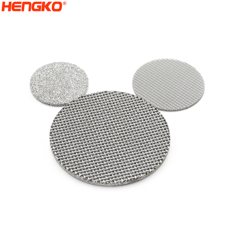 Sintered Stainless Steel 304 316L Porous Round Strainer Filter Disc 0.2-120um Sintered Metal Filter Disc For Hydraulic Oil
