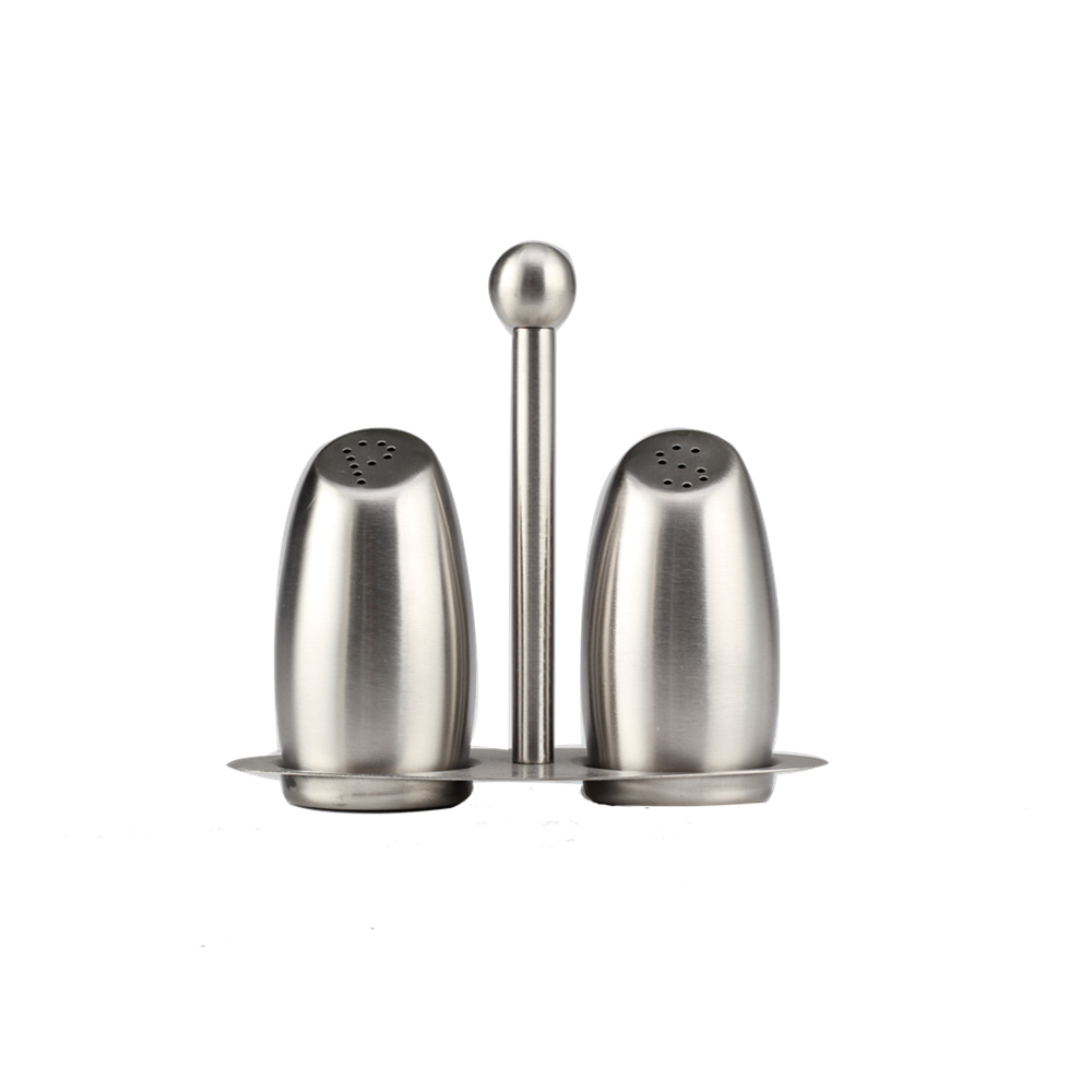 Restaurant Salt And Pepper Shakers With Matching Stand