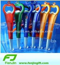 Bottle opener pen with lanyard
