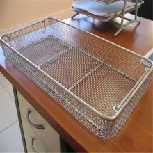 Stainless Steel Wire Mesh Containers 304Ss Metal Mesh Kitchen Vegetable Storage Baskets Laundry Basket