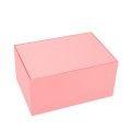 Caja de base y tapa de embalaje de regalo rosa negra personalizada