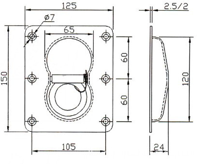 Rotating Recessed Tie Down Ring Cargo Tie Down Cargo Tie Down