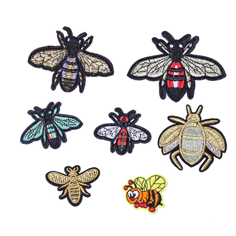 bee embroidery patch