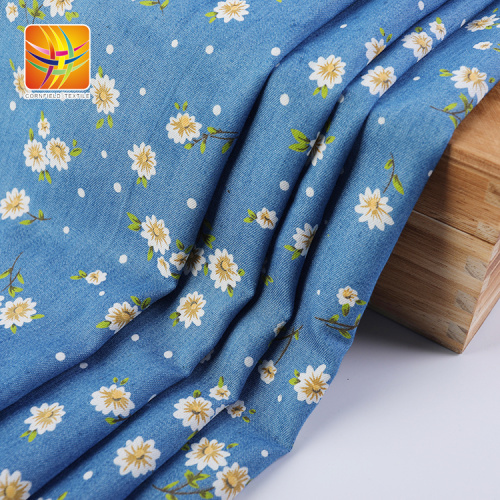 100% Cotton Denim Print Fabric For Garments