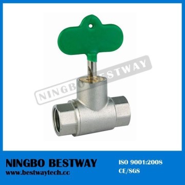 Nickel Plated Forged Brass locking ball valve with key