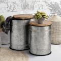 Farmhouse Furniture Galvanized Metal Stool