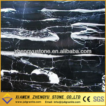 Chinese sliver dragon black marble