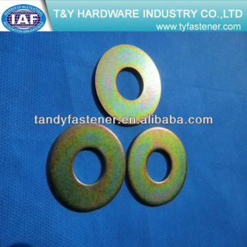 zinc yellow plated flat washer din6916