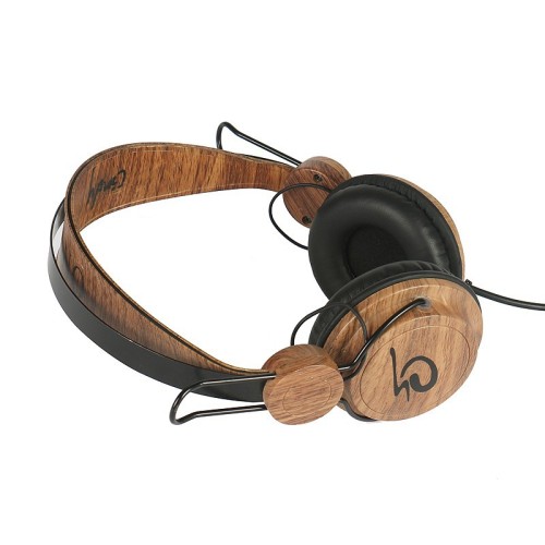 Fones de ouvido de madeira com logotipo personalizado de novo design