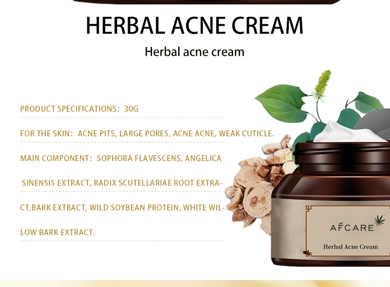 Repair Acne Herbal Cream Anti Spots Acne Treatment Scar Blackhead Cream Shrink Pores OEM Face Cream Manufac