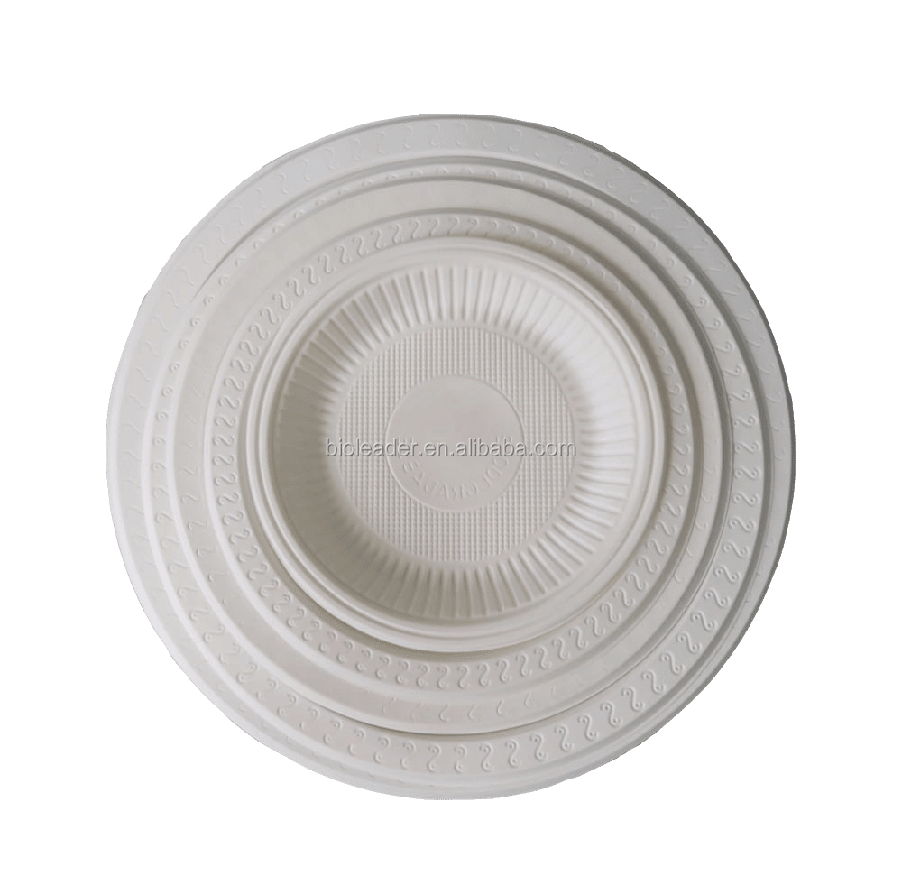 Factory Directly Biodegradable Disposable Plastic Cornstarch Plate