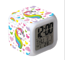 Creative Color-Changing Square Alarm Clock - Perfect Gift for Students and Children