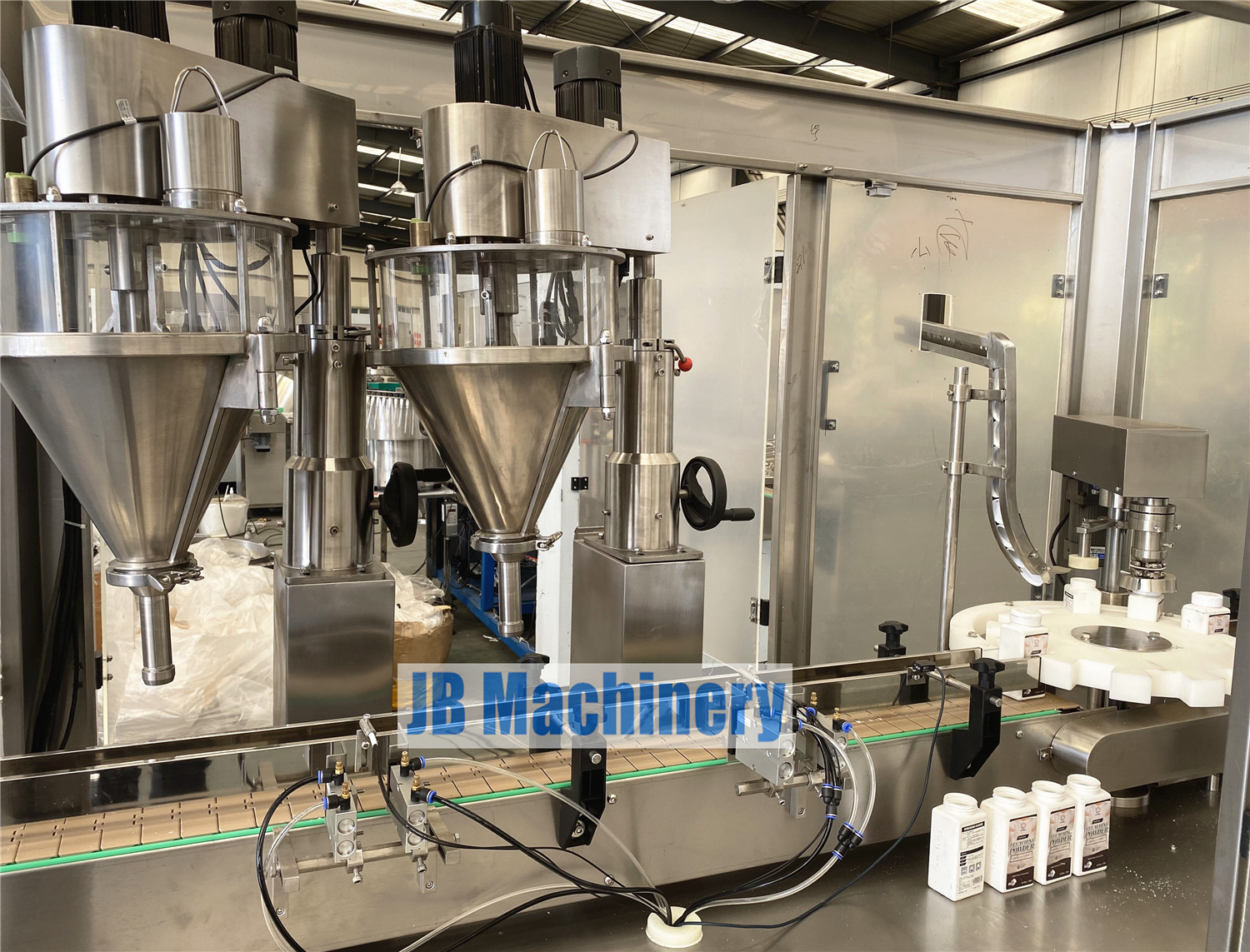 Automatic 30g 50g pepper Magnesium Chloride powder filling capping machine