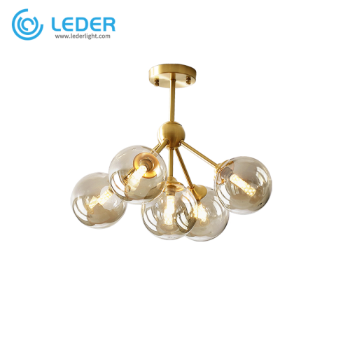 Candelabros de escalera de vidrio moderno LEDER