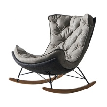 Heavy Duty Wrought Iron Overstuffed Rocking Chair