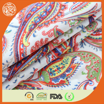 Safe hundreds of design viscose flock design print fabric