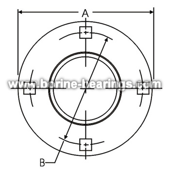 4-बोल्ट बढ़ते Flanges आत्म-संरेखित करने दौर छेद