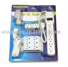 UL power strip value pack/power extension outlet