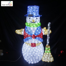 Cheap animated blue and white christmas snowman lighted