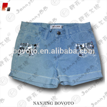 wholesale girls sequin jeans shorts