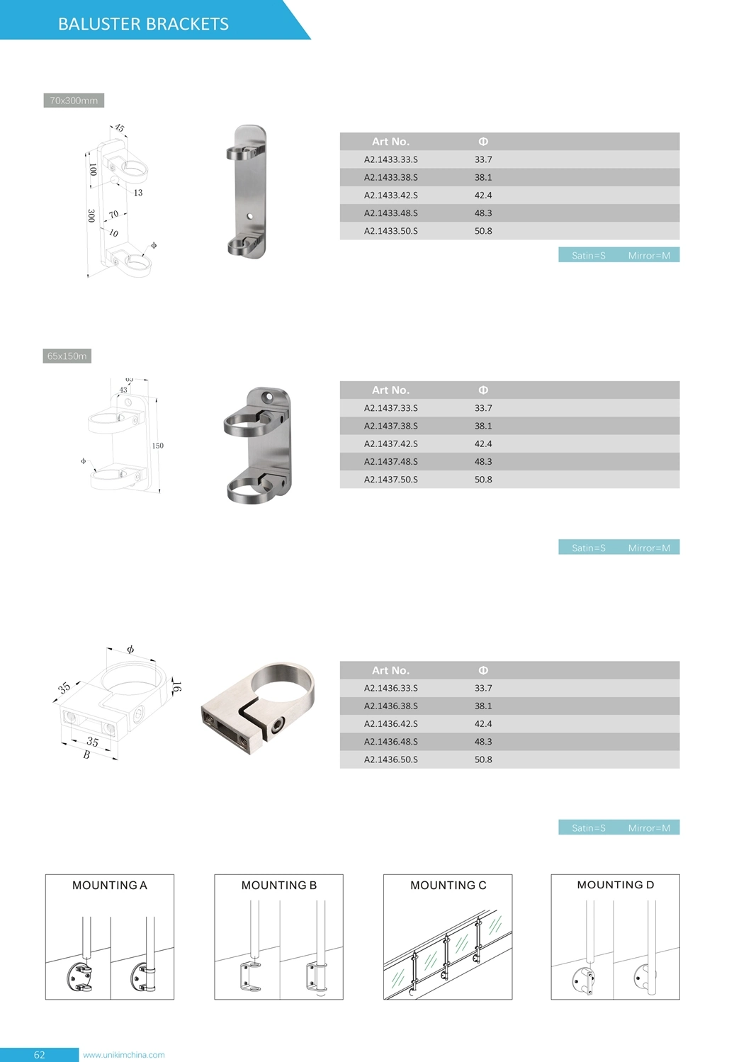 China OEM Factory Stainless Steel Stair Railing for Exterior Balustrade