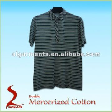 Double Mercerized cotton mens polo shirts short sleeve polo for mens