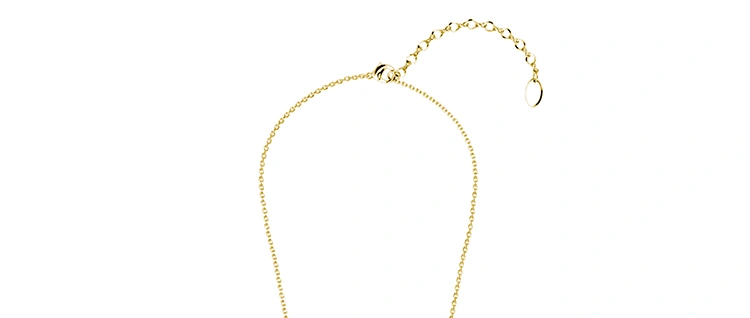 18K Gold Plated Flower Star Pendant Necklace with Crsytals