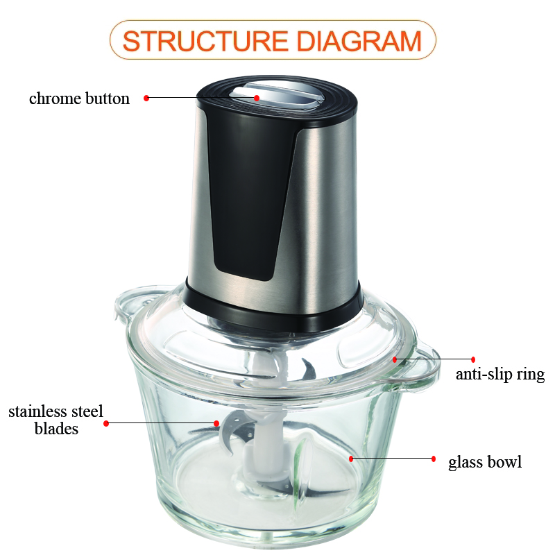 Home Mini 1.2L Electric Food Chopper Asda