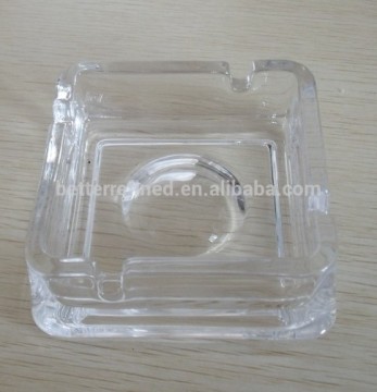 square shape glass ash tray
