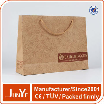 Brown kraft paper carry bags for supermarkets