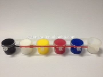 10ml x6 colours paint strip with paint brush water color, tempera paint, poster paint