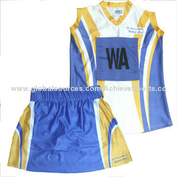 Customized Comfortable Netball Bodysuit, Made of Lycra Material