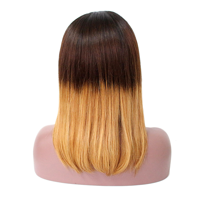 Factory outlet wholesale price omber human hair lace wig, natural hairline 1b/2/27 color human hair wigs