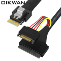 Slimsas SFF-8654 4i ke U.2 SFF-8639+kuasa 15p SATA