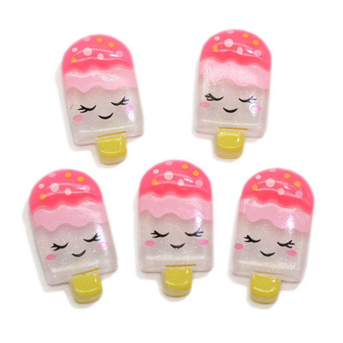 Wholesale Kawaii Popsicle Resin Beads Charms Three Colors Cute Summer Food Keychain DIY Deco Fashion Pendant Jewelry Accessories