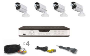 4channel D1 Dvr Kit With 4pcs 600tvl Ir Camera?