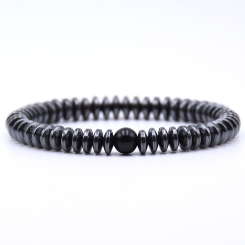 Hematite 8MM Disc Beads Bracelet