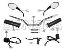 GRIP/ BACK VIEW MIRROR for ZONGSHEN RX3 SPARE PARTS TOP QUALITY