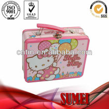 custom lunch tin box with handle