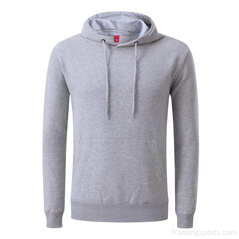 Sweat à capuche à blanc en coton à imprimé en coton personnalisé