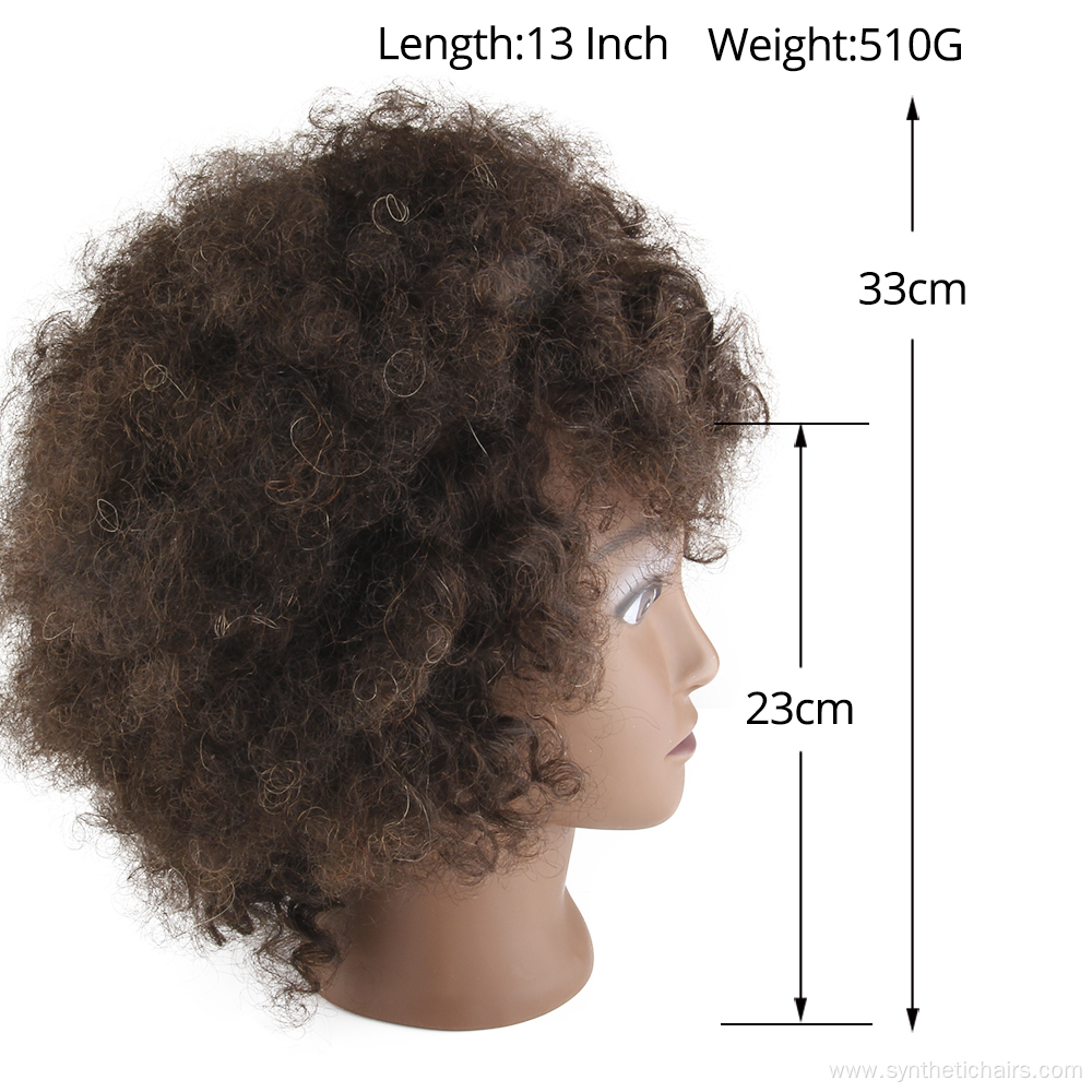 Afro Hair Mannequin Hairdressing Doll Practice Training Head