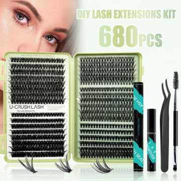 NATURAL Clusters Lashes: DIY Lash Extension Kit with Mink Eyelash Clusters