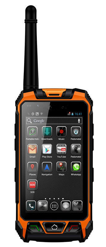 Shockproof Waterproof Quad Band Android Phone , Ip67 Senior Ptt Wifi Mobile Phone