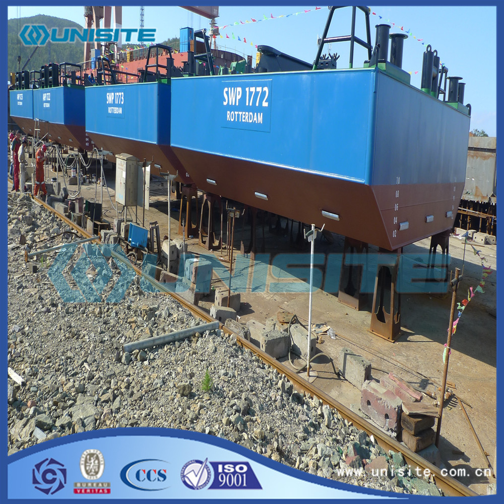 Marine float pontoons for dredging construction