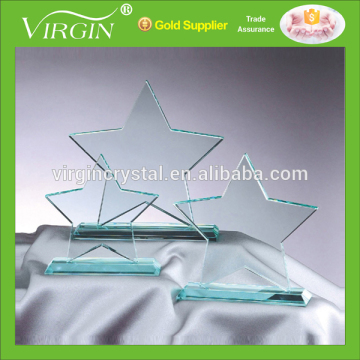 Wholesale Blank Jade Glass Star Awards With Glass Plate Awards For Souvenirs