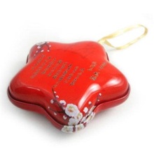 Star shape christmas decorative mint tin