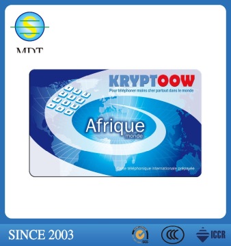 Full color printing pvc international calling card