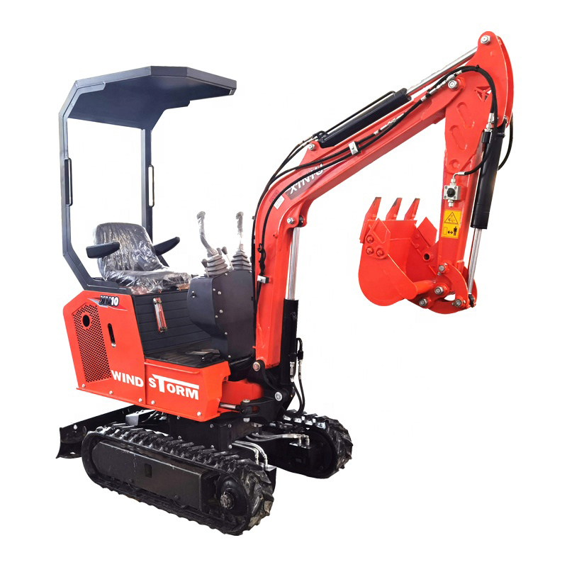 Swing boom mini excavator