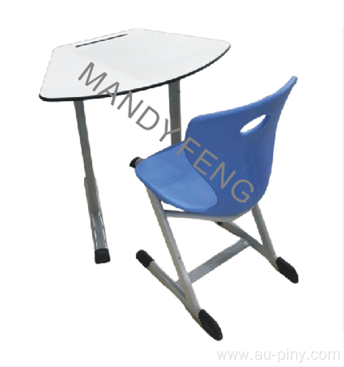 (Furniture)Popular Oman School Furniture Irregularly shaped Student Desk and Chair